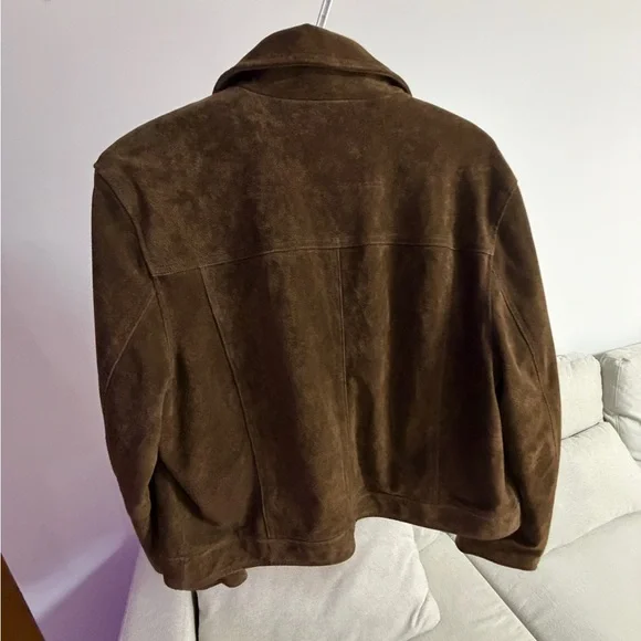 NWT Loeuvre Classic Real Suede Jacket - Brown - Picture 11 of 11